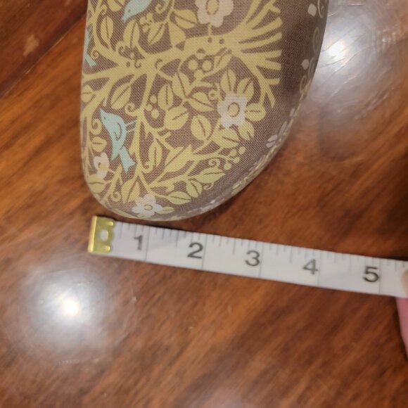 Vera Bradley SITTIN IN A TREE Clam Shell Eyeglass Hard Case Green Brown Birds - Picture 10 of 13